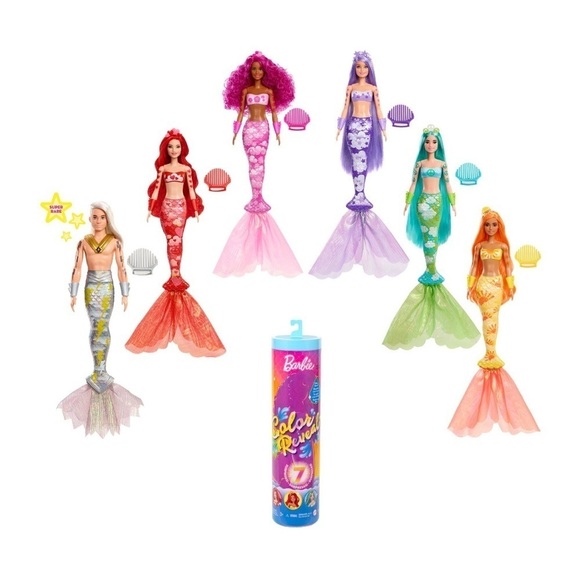 ✨✨Barbie Color Reveal Mermaid Doll With 7 Surprises, Rainbow Mermaid Serie… - Picture 3 of 8
